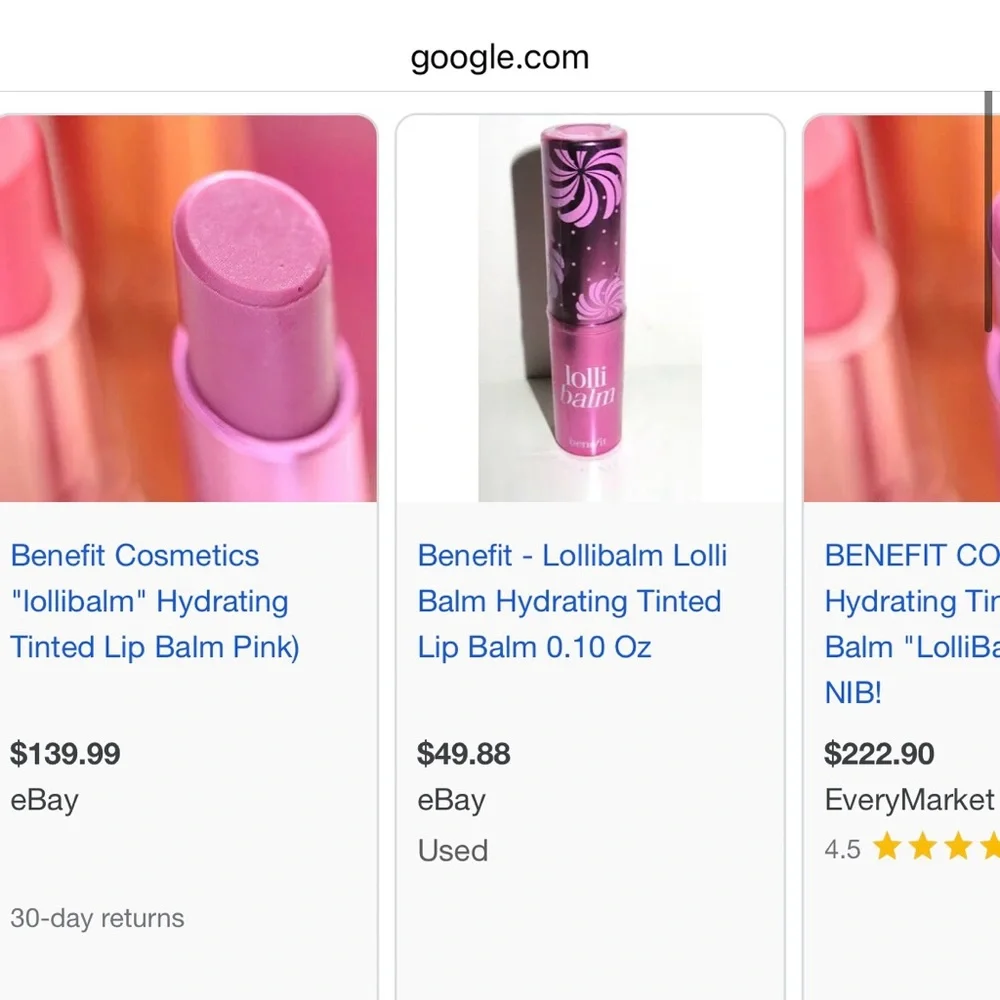 Benefit Lollibalm Hydrating Tinted Lip Balm NWOB *RARE*